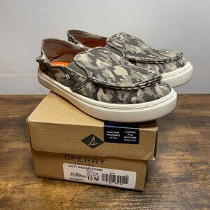 Youth Sperry Kid's Salty Washable Camouflage Sneakers Slip Sz 13M SCK265474